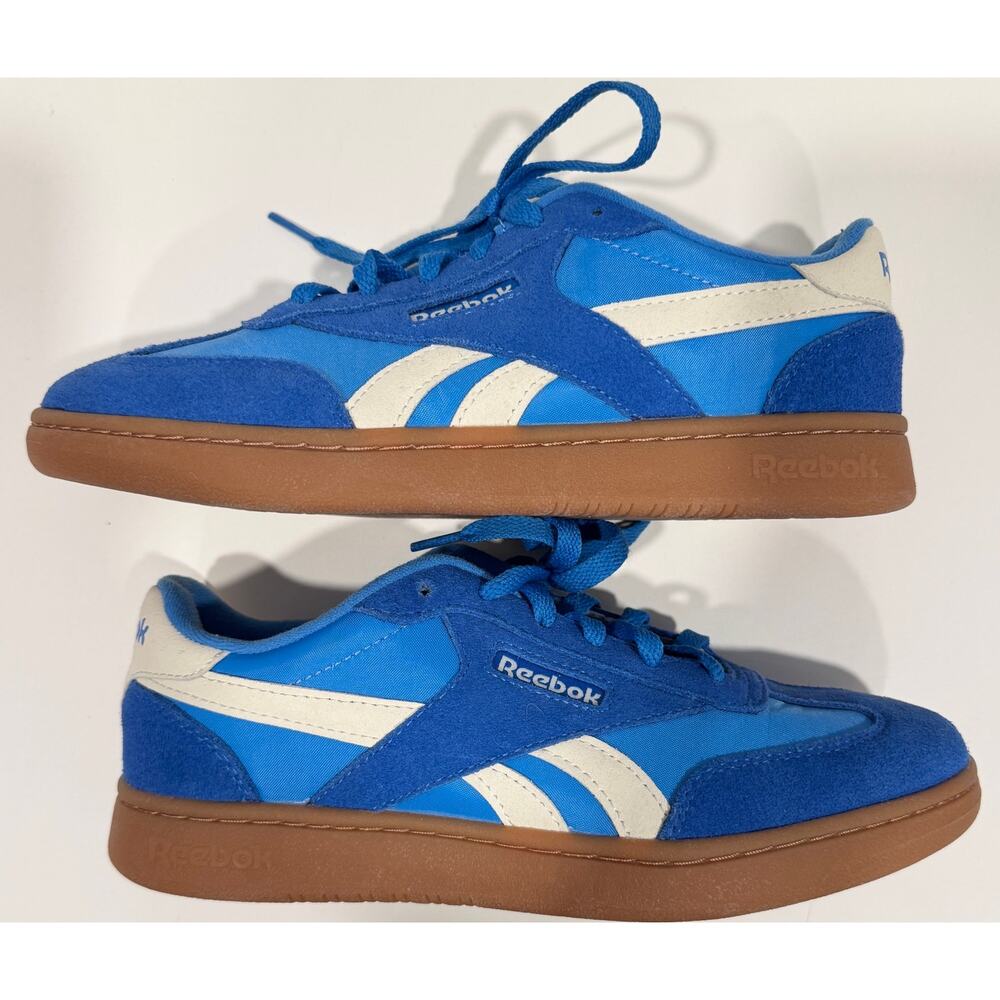 REEBOK Forte Lounger Blue Suede Leather Retro Sneakers Women's Size 7.5 - Picture 2 of 6